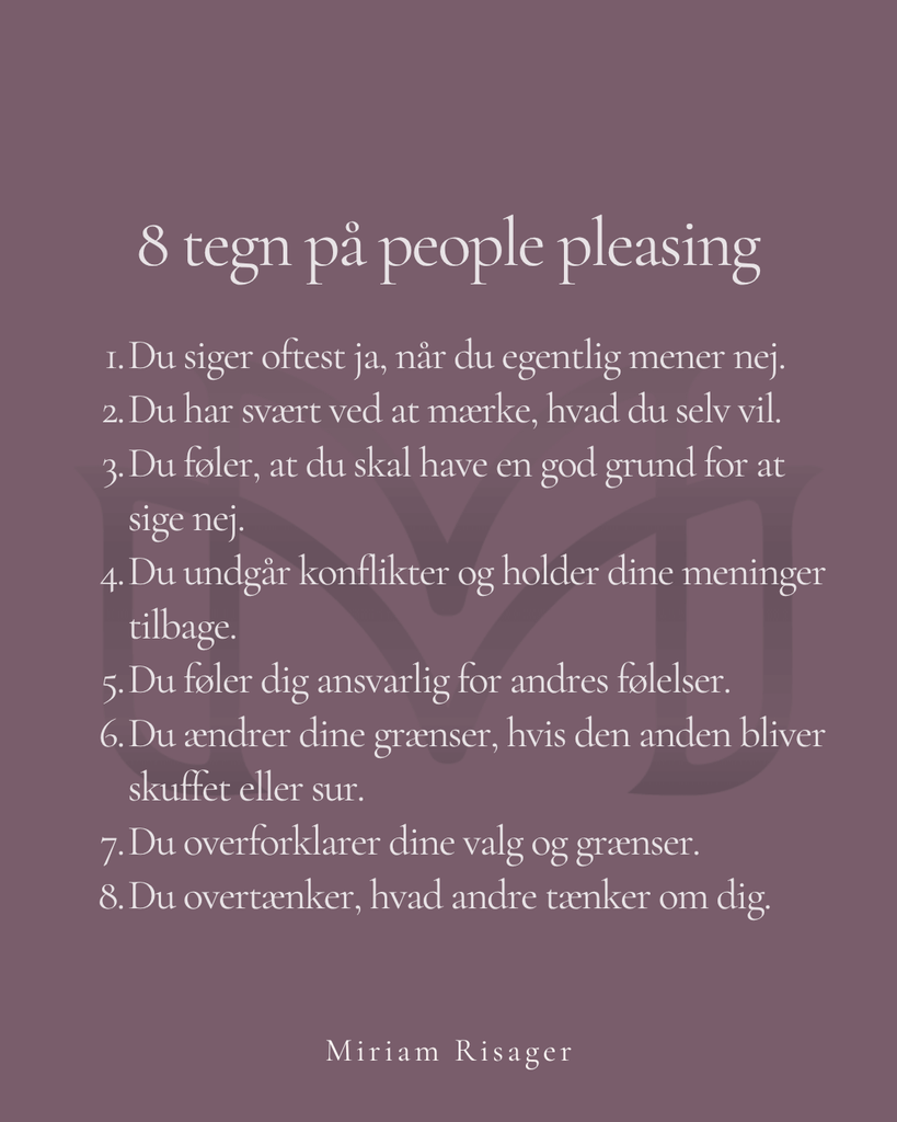 Tegn på people pleasing